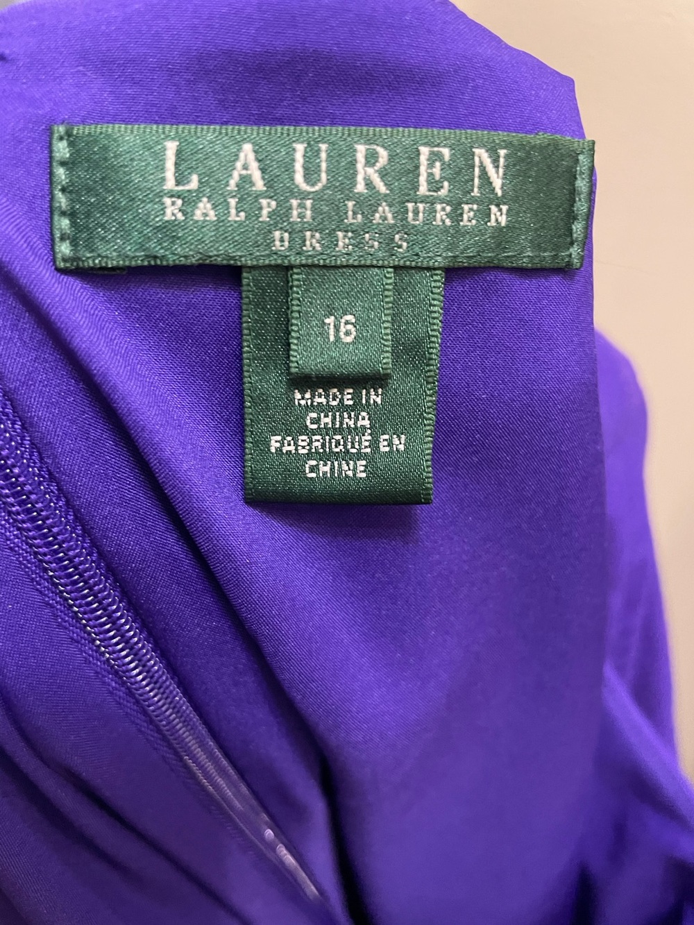 Lauren Ralph Lauren Purple Dress with Label Detail